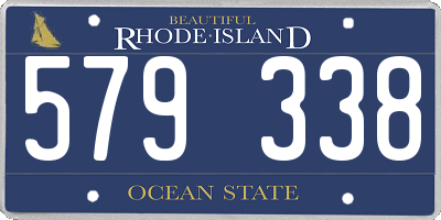 RI license plate 579338