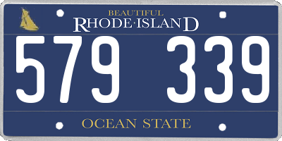 RI license plate 579339