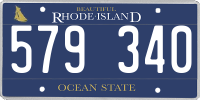 RI license plate 579340