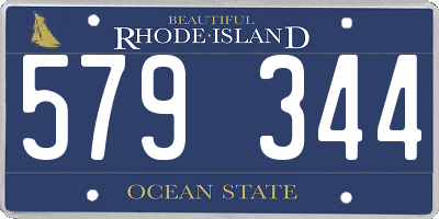 RI license plate 579344