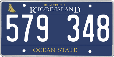 RI license plate 579348