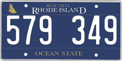 RI license plate 579349