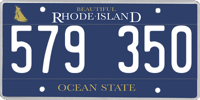 RI license plate 579350