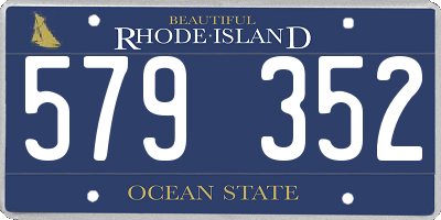 RI license plate 579352