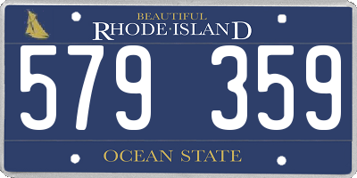 RI license plate 579359
