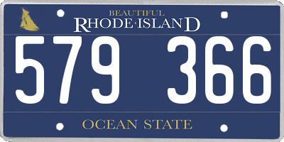 RI license plate 579366