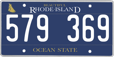 RI license plate 579369