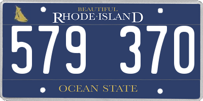 RI license plate 579370