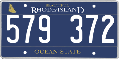 RI license plate 579372