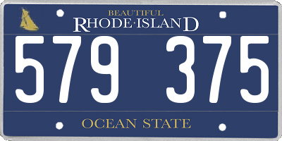 RI license plate 579375