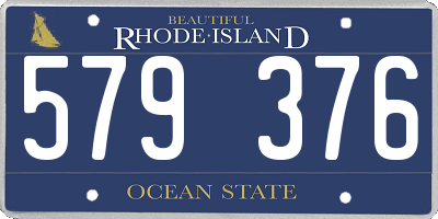 RI license plate 579376