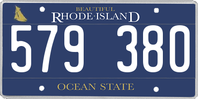 RI license plate 579380