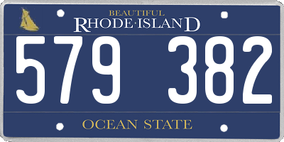 RI license plate 579382