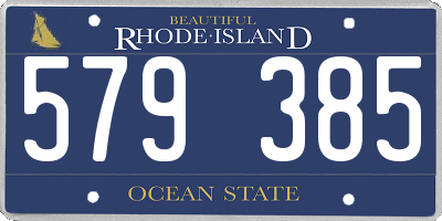 RI license plate 579385