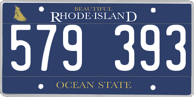 RI license plate 579393