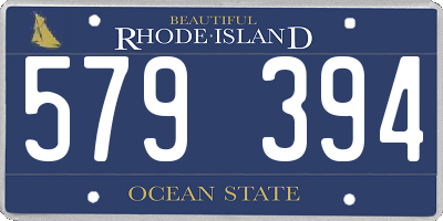 RI license plate 579394