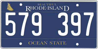RI license plate 579397