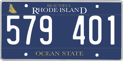 RI license plate 579401