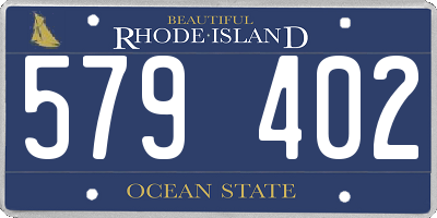 RI license plate 579402