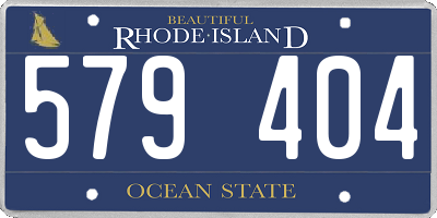 RI license plate 579404