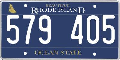 RI license plate 579405