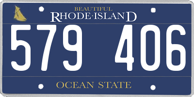 RI license plate 579406