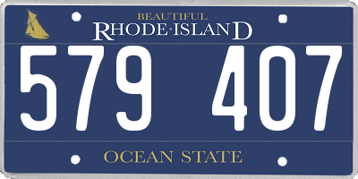 RI license plate 579407