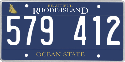 RI license plate 579412