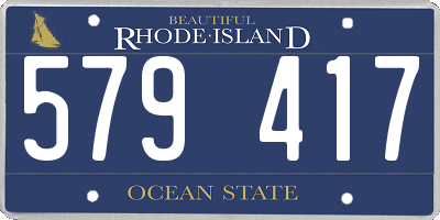 RI license plate 579417