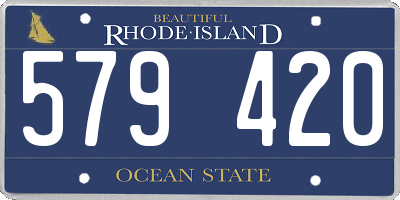 RI license plate 579420