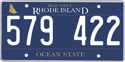 RI license plate 579422