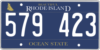 RI license plate 579423
