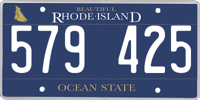 RI license plate 579425
