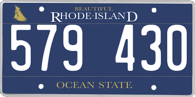 RI license plate 579430