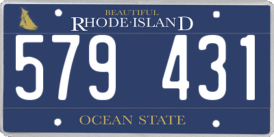 RI license plate 579431