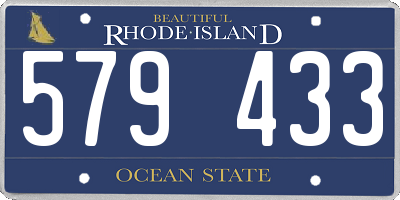 RI license plate 579433