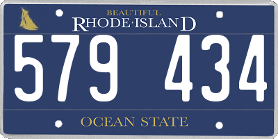 RI license plate 579434