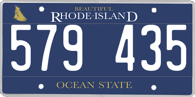 RI license plate 579435