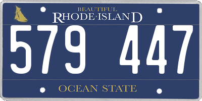 RI license plate 579447