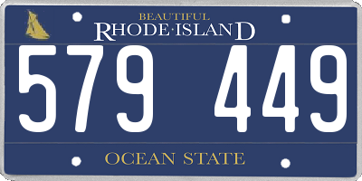 RI license plate 579449