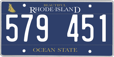RI license plate 579451