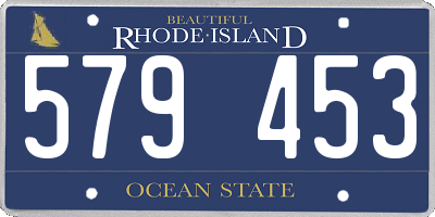 RI license plate 579453