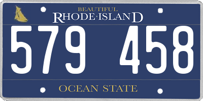 RI license plate 579458