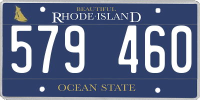 RI license plate 579460
