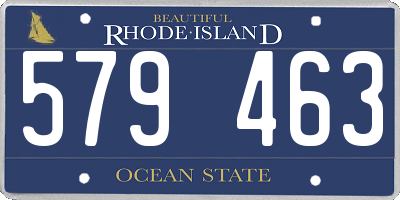 RI license plate 579463
