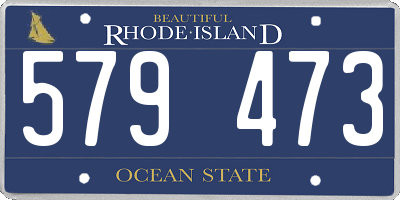 RI license plate 579473