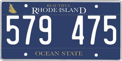 RI license plate 579475