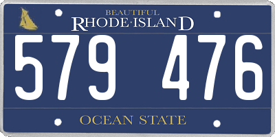 RI license plate 579476