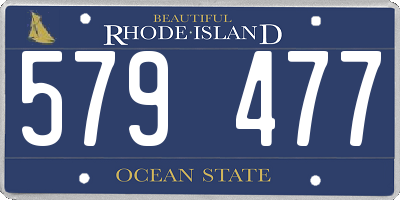 RI license plate 579477