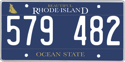 RI license plate 579482